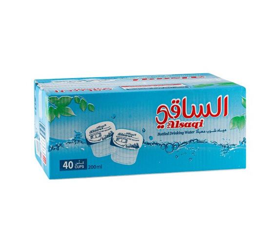 Alsaqi - Cups Drinking Water (200 ml x 40 Cups)